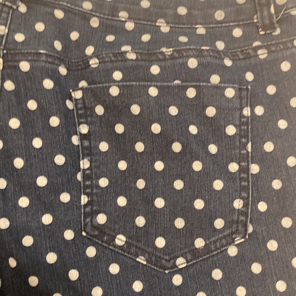 Chico's Platinum Denim Polka Dot Jeans Size 2 (12) - Picture 10 of 13